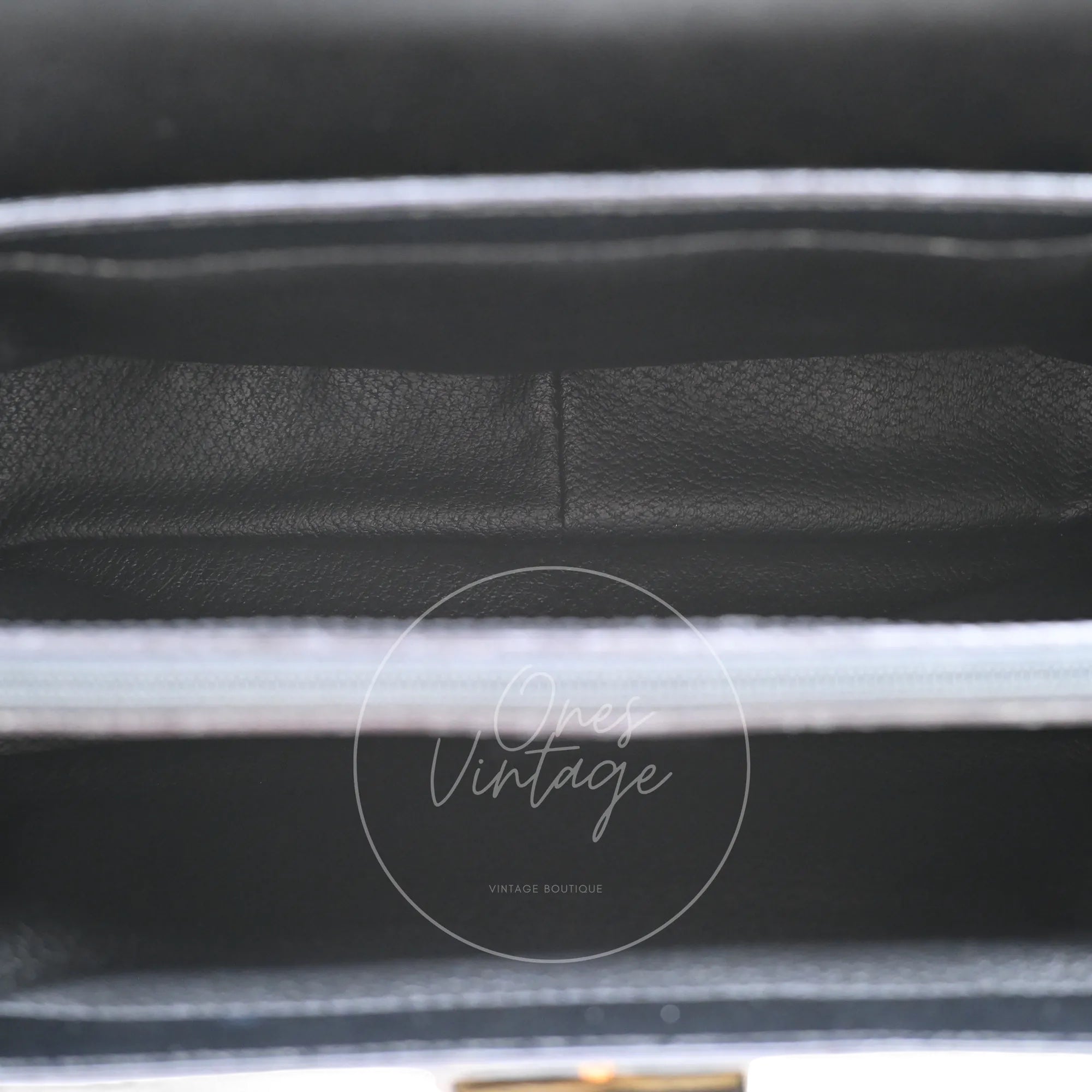 Celine Vintage Macadam Turn Lock Handbag GHW Black