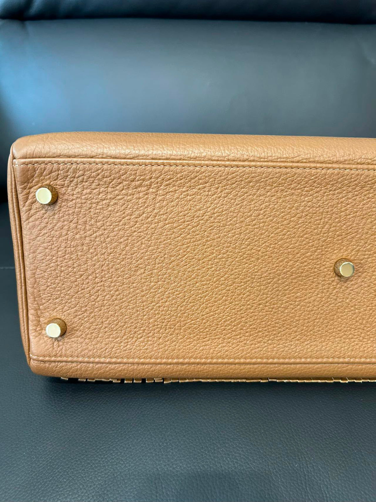 Hermes Kelly shoulder fringe Milk Tea