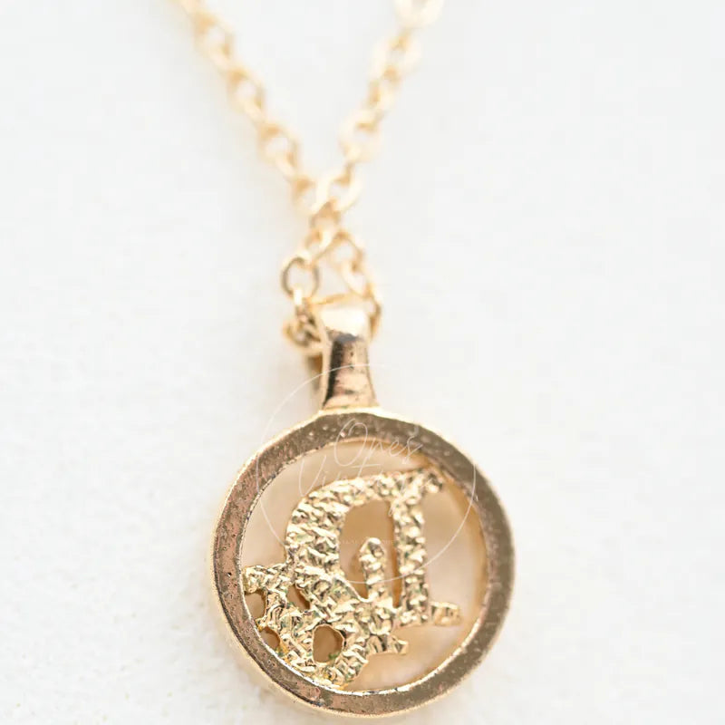 Dior Necklace Plated CD Logo, round pendant and raised CD logo detail