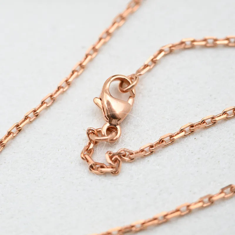 Hermès Mini Pop H Grey Pendant Necklace with Rose Gold, lobster clasp and chain links detail
