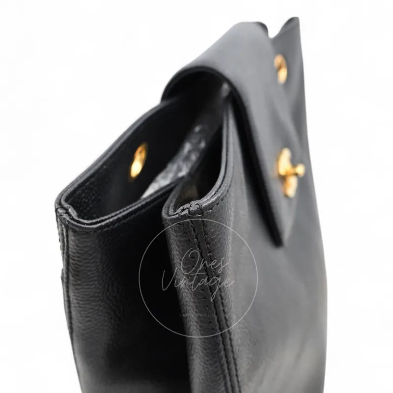 Chanel Supermodel Vintage Tote Bag with gold-tone hardware, hardware with gold-tone side fittings and structured gusset detail