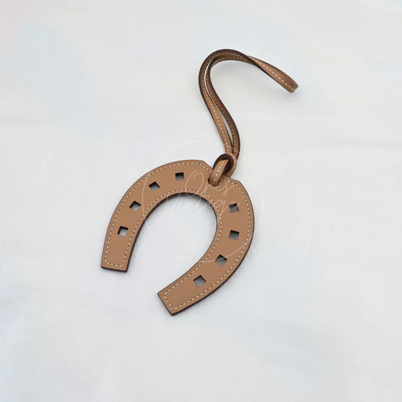 Brand new] Hermes Leather Horseshoe Bag Charm