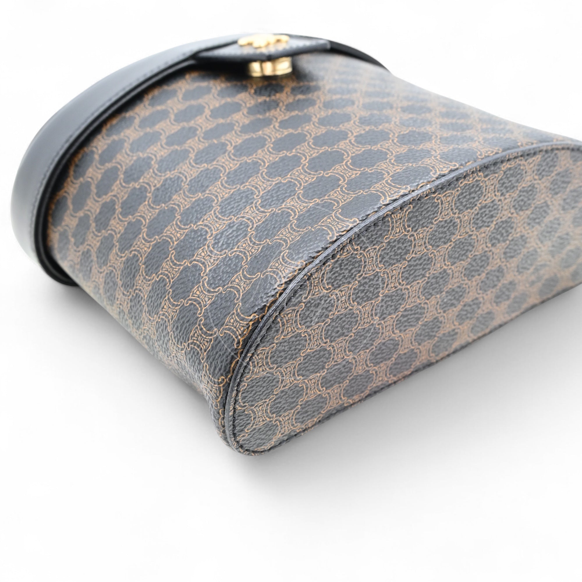 Celine Vintage Macadam Vanity Case GHW Black