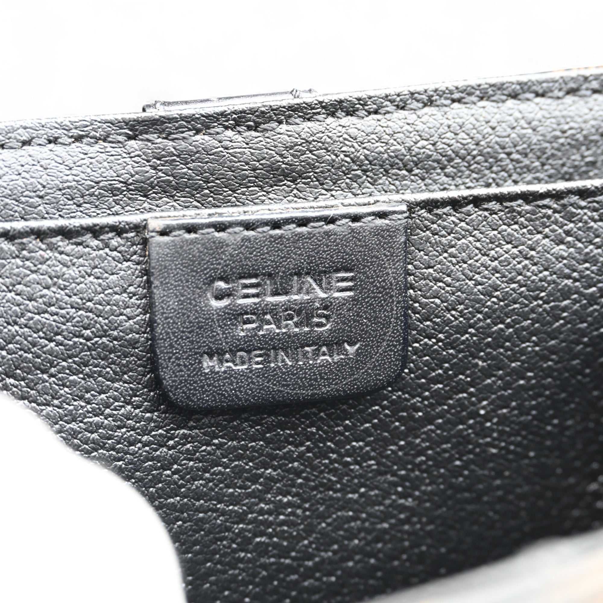 Celine Vintage Macadam Vanity Case GHW Black