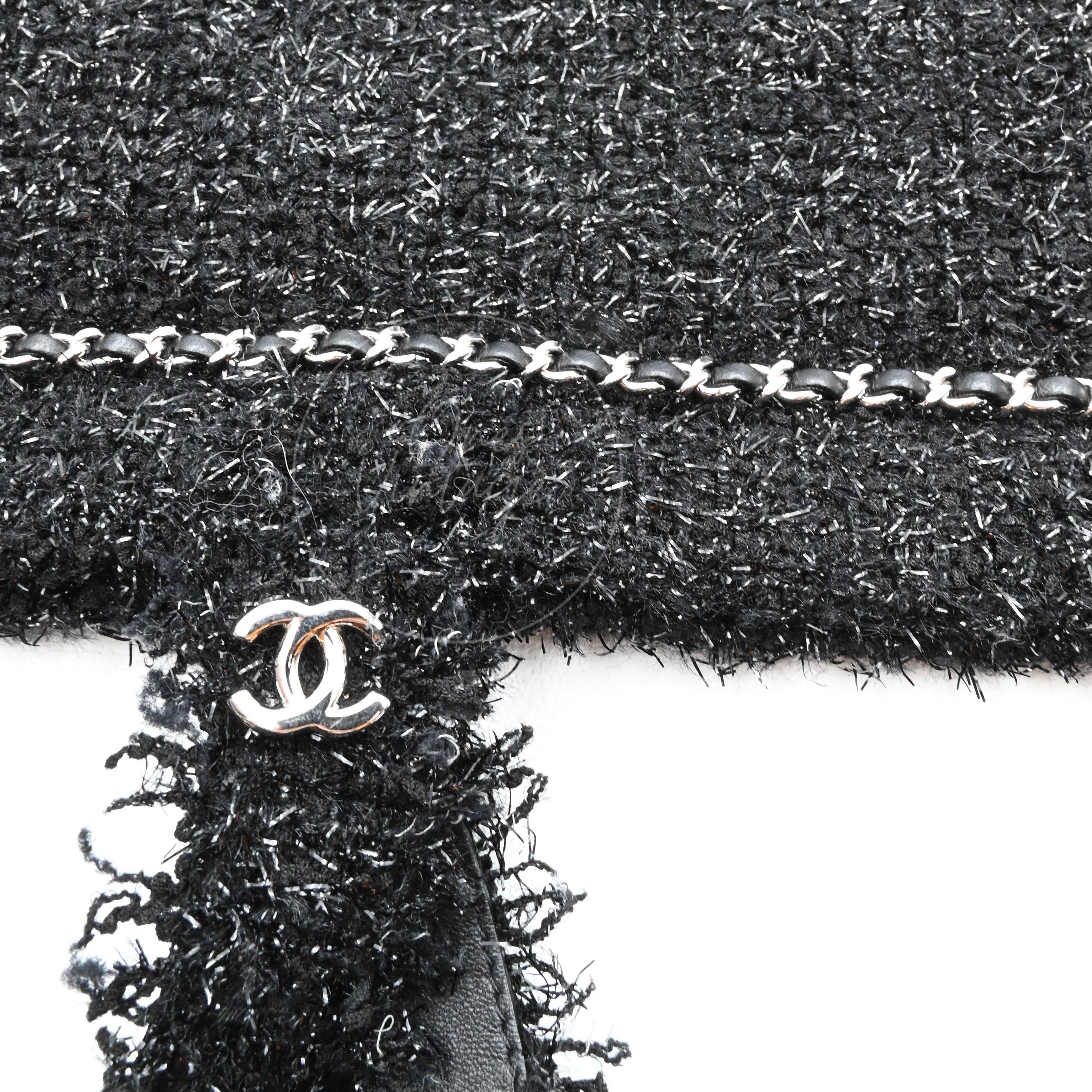 Chanel Tweed Resin Strass Robot Shopping Bag PHW Series24