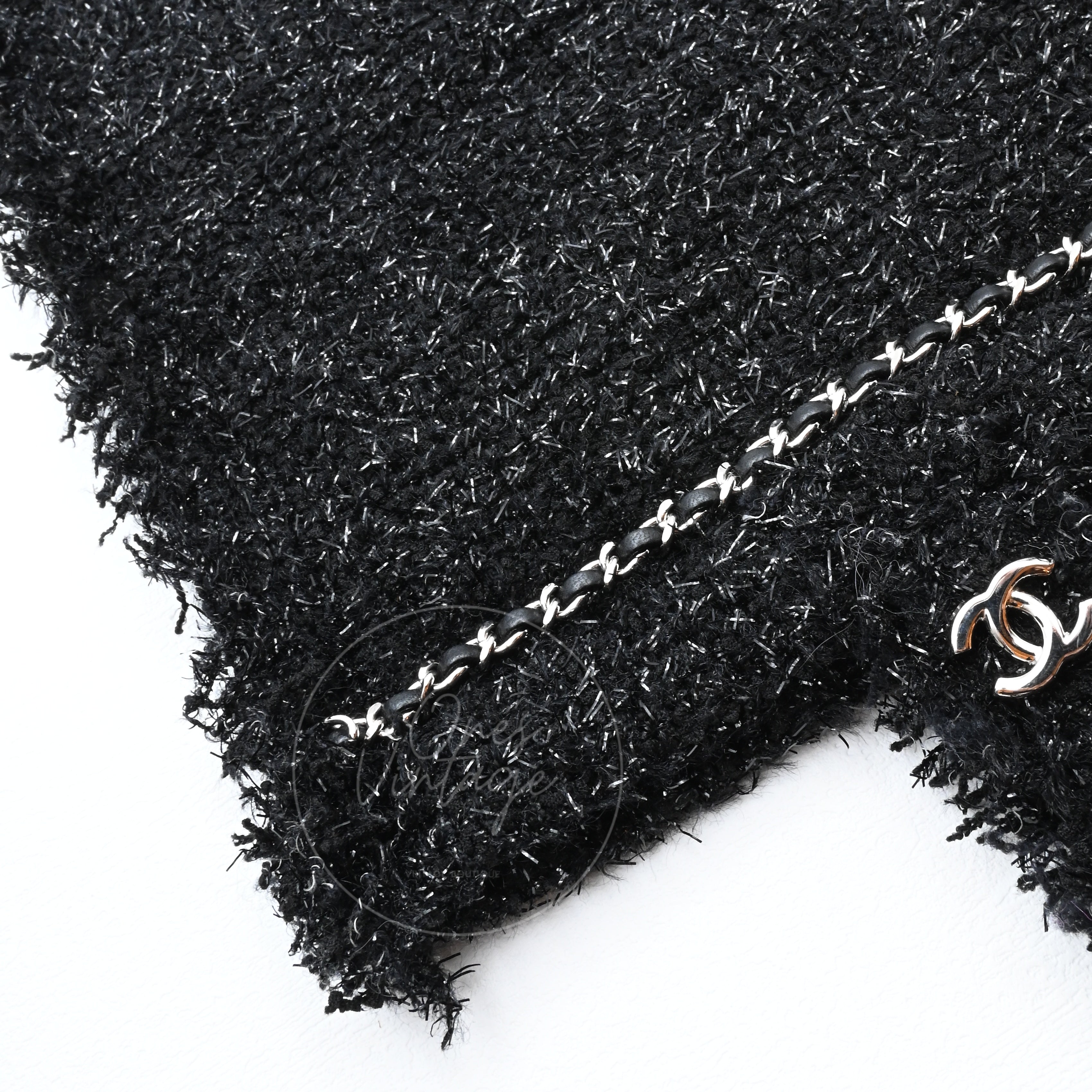 Chanel Tweed Resin Strass Robot Shopping Bag PHW Series24