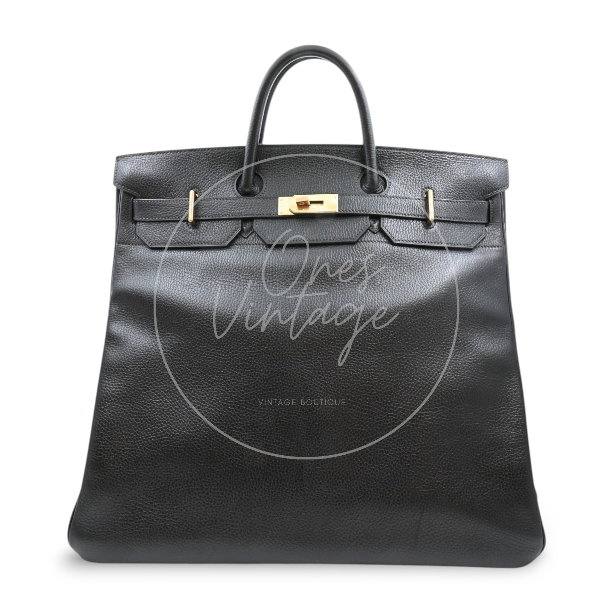 Hermes Birkin HAC 45 Ardennes Calfskin GHW Black Circle X
