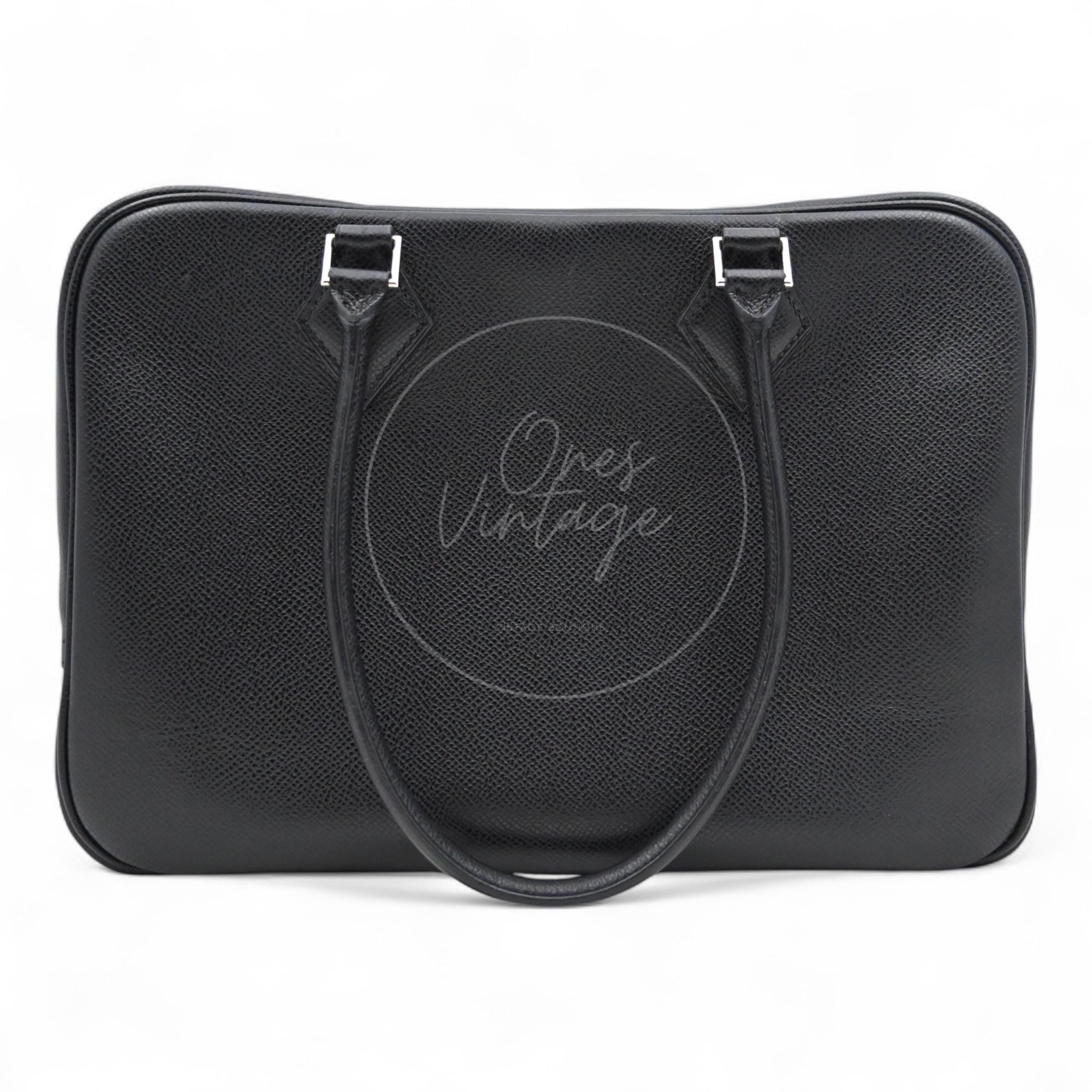 Hermes Plume 28 Epsom PHW Black Square J