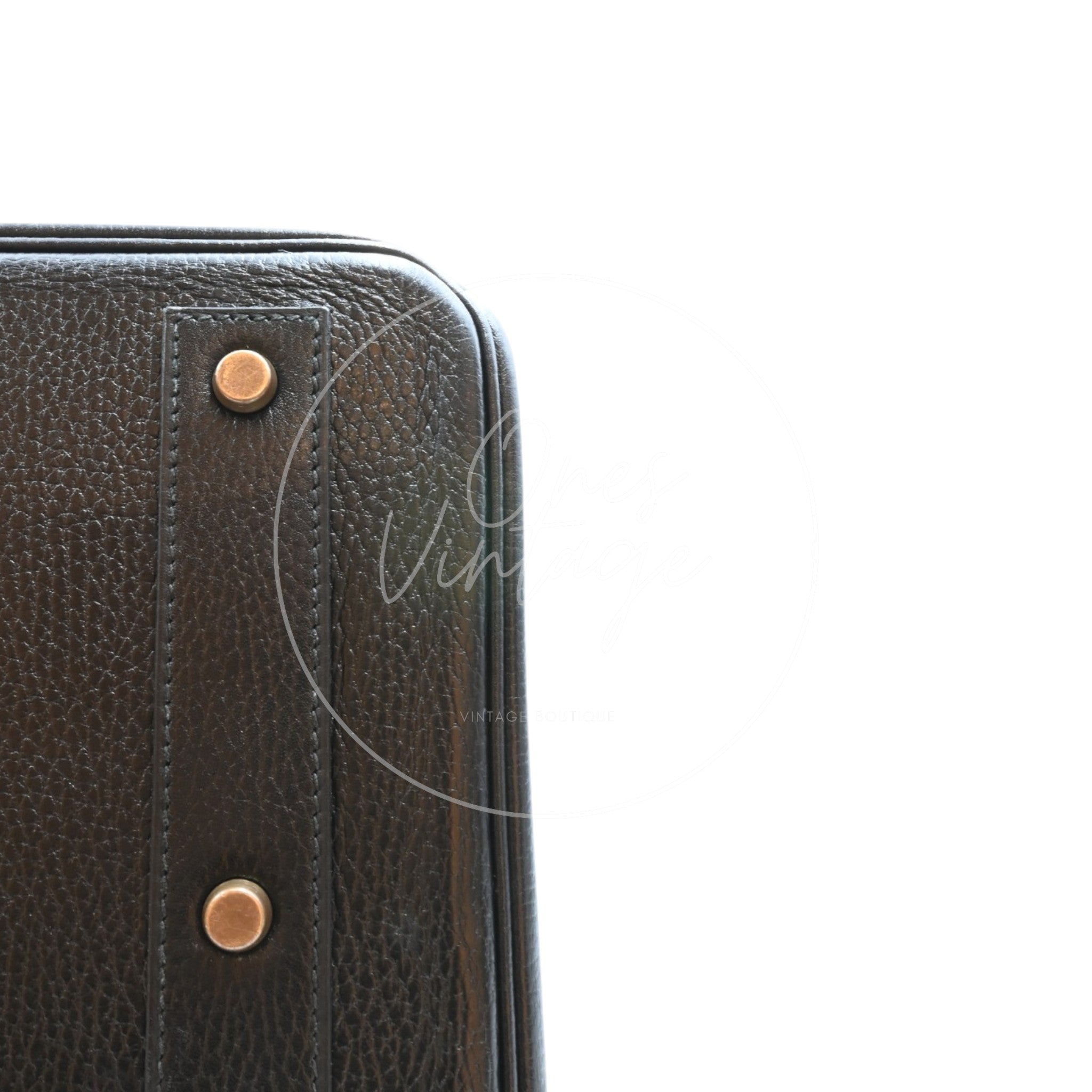 Hermes Birkin HAC 45 Ardennes Calfskin GHW Black Circle X