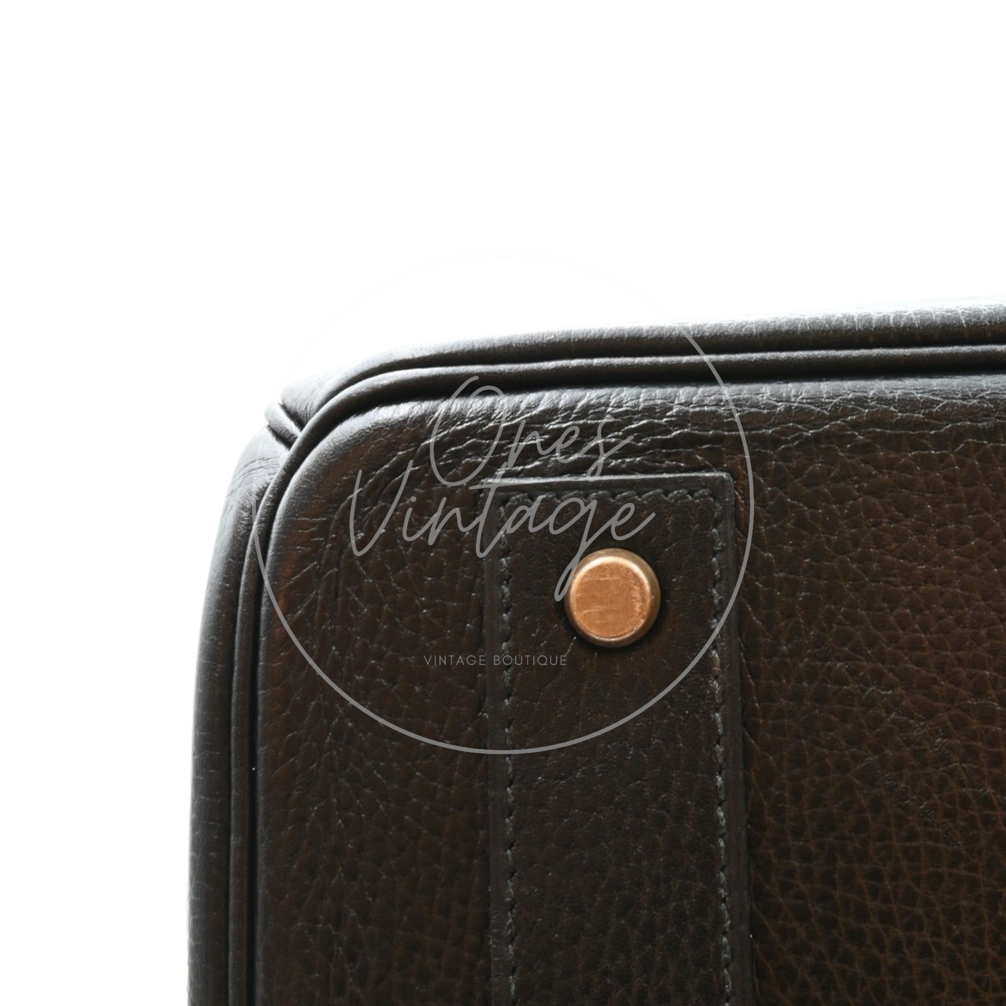 Hermes Birkin HAC 45 Ardennes Calfskin GHW Black Circle X