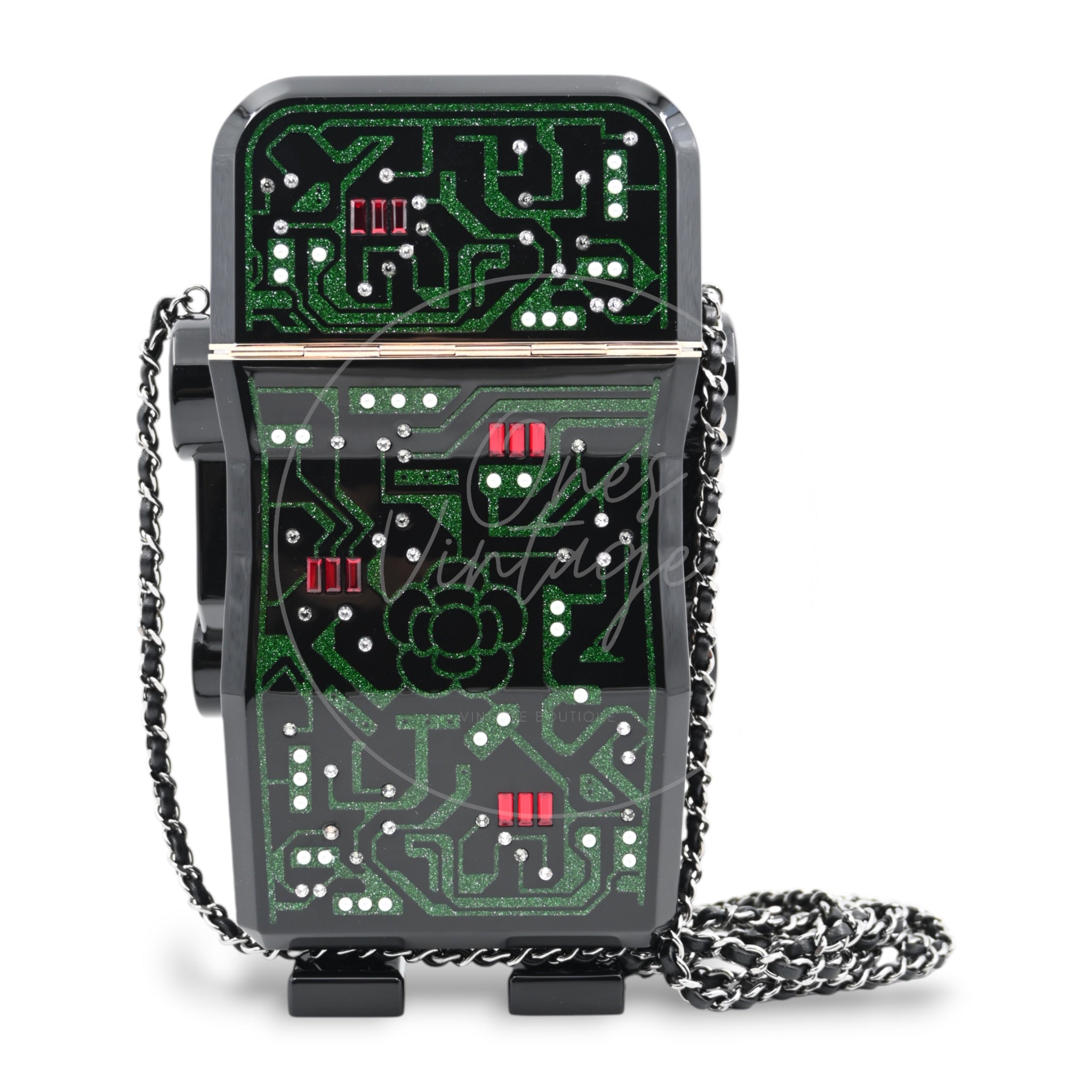 Chanel Plexiglass Robot Evening Bag PHW Multicolour Series 24