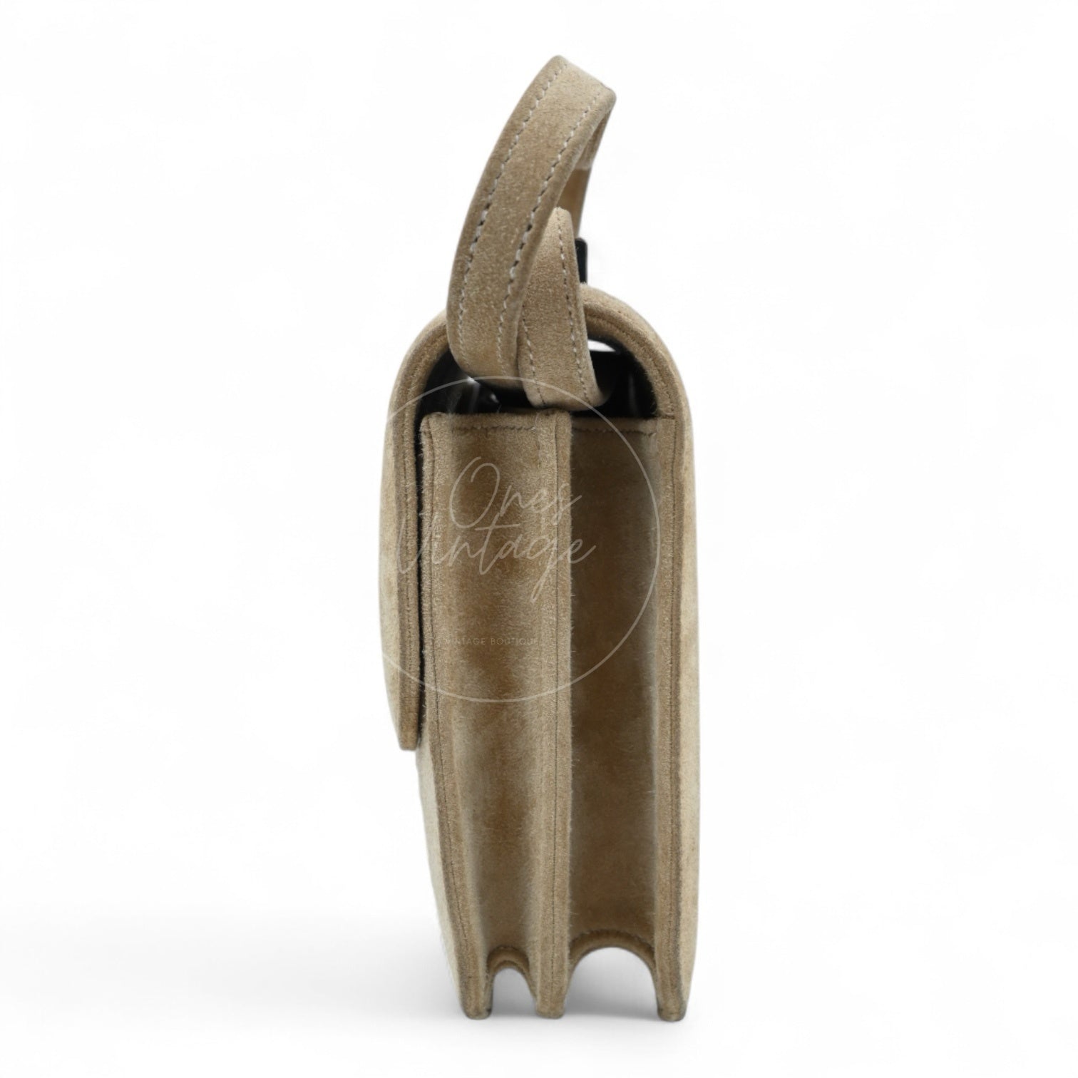Hermes Mini Constance Suede PHW Beige Stamp A