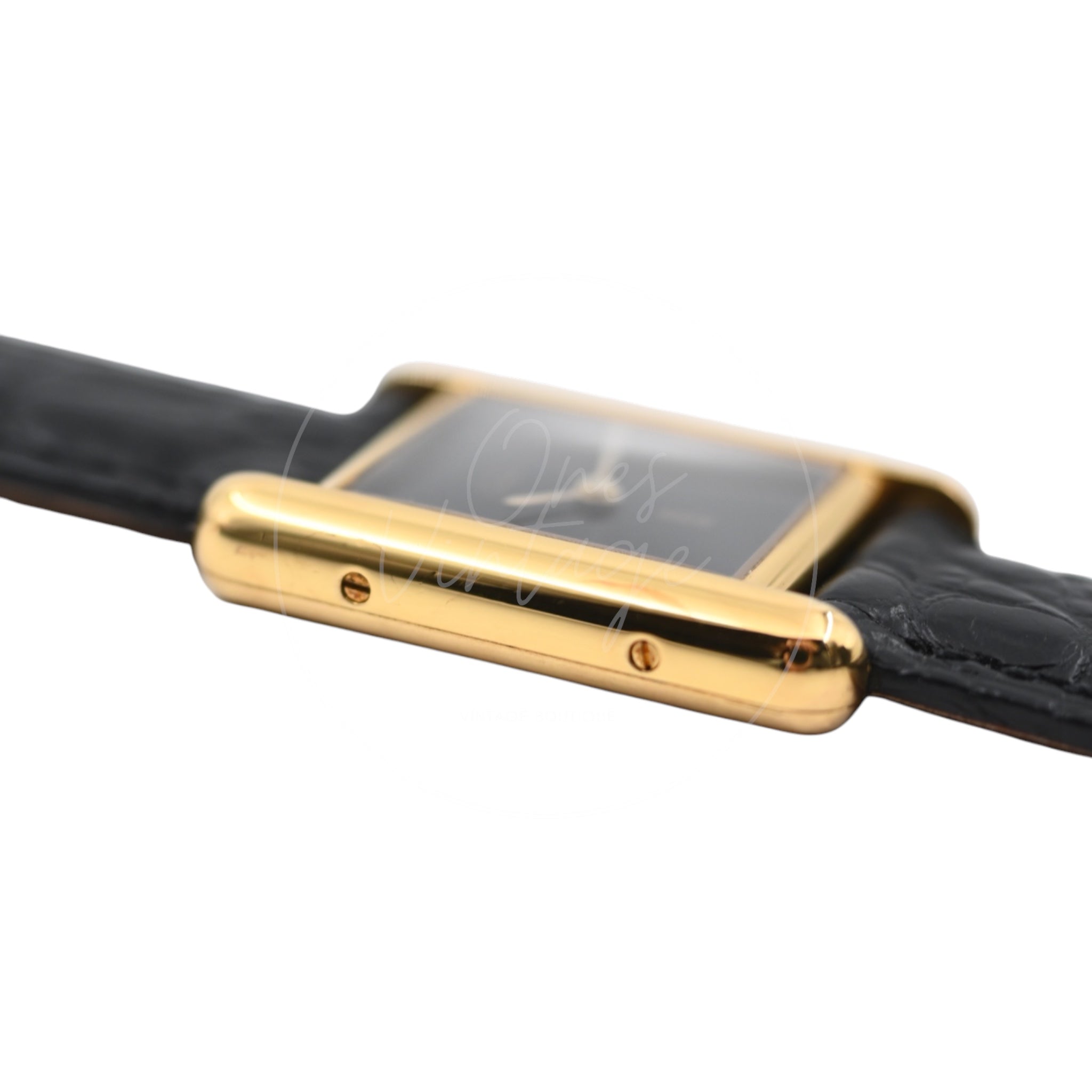 Cartier Tank Must De Vermeil Black Watch