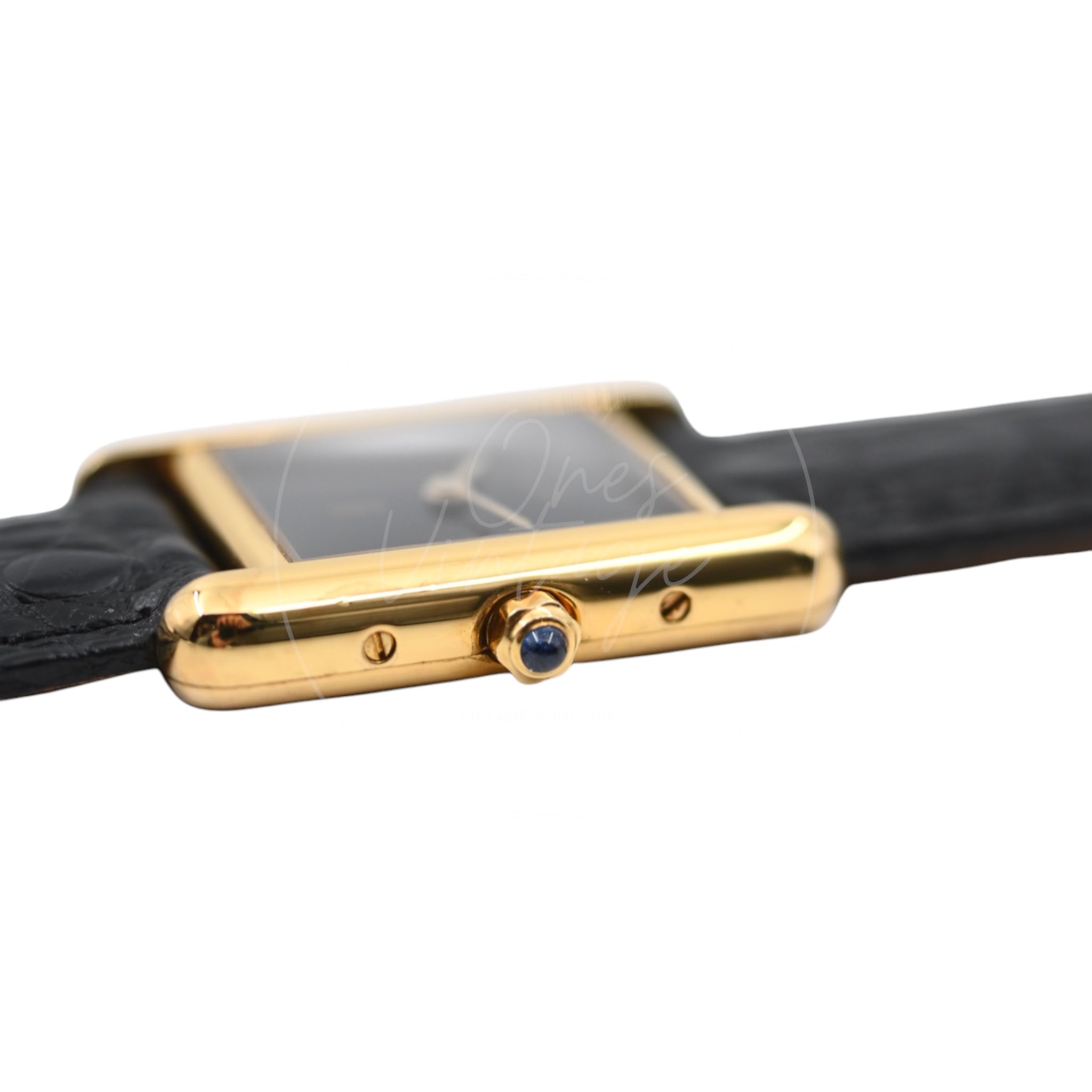 Cartier Tank Must De Vermeil Black Watch