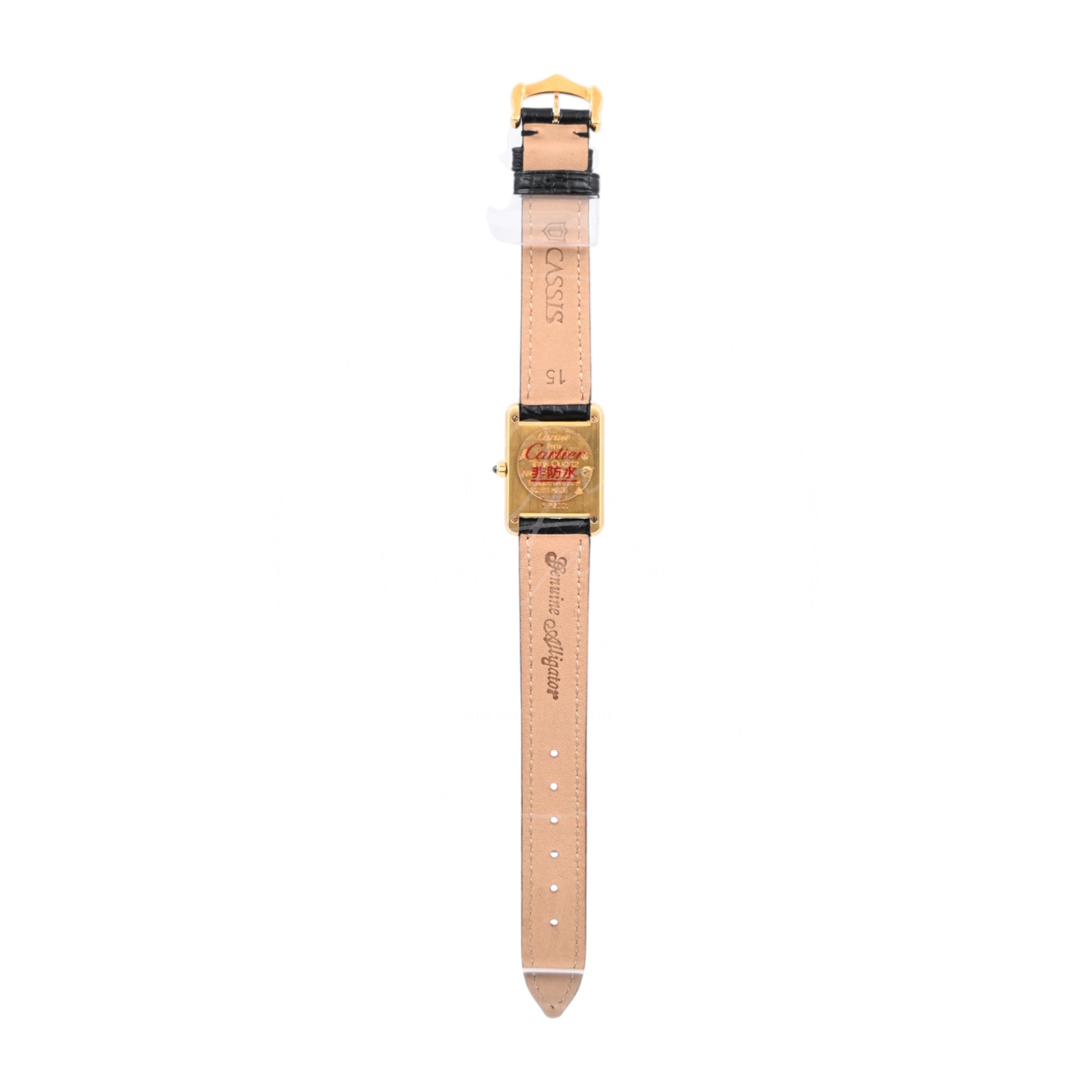 Cartier Tank Must De Vermeil Black Watch
