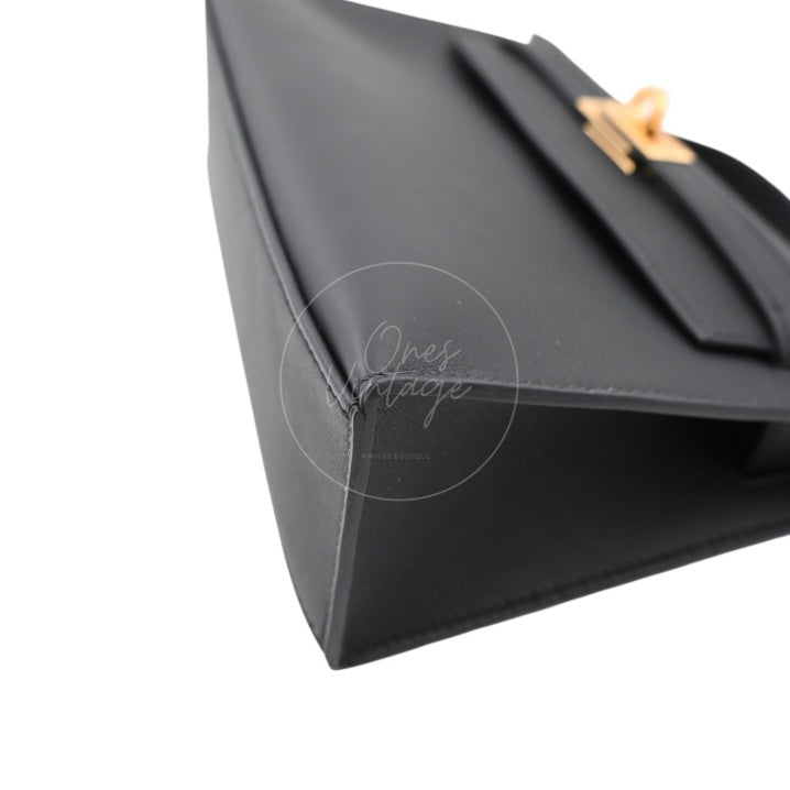 Hermes Kelly Pochette Black GHW Stamp K