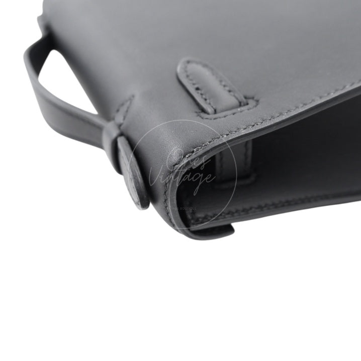 Hermes Kelly Pochette Black GHW Stamp K