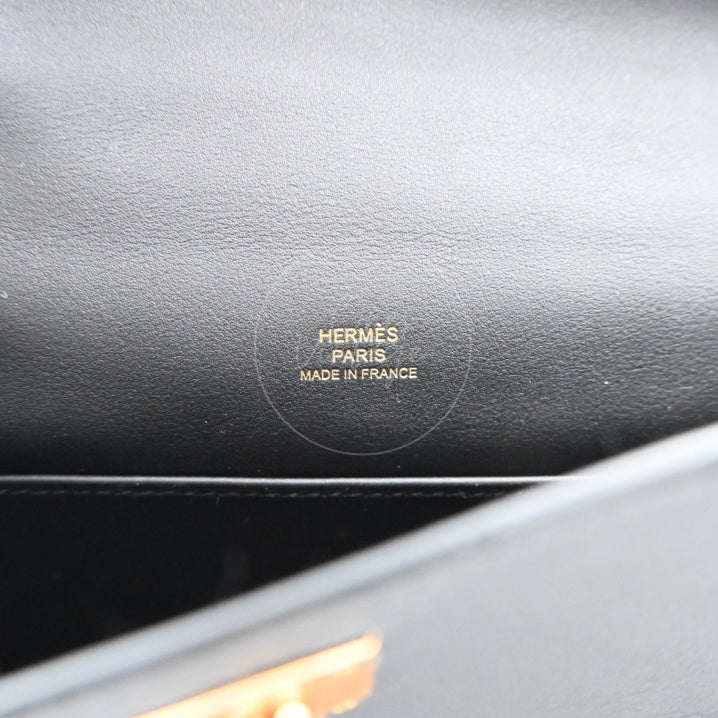 Hermes Kelly Pochette Black GHW Stamp K