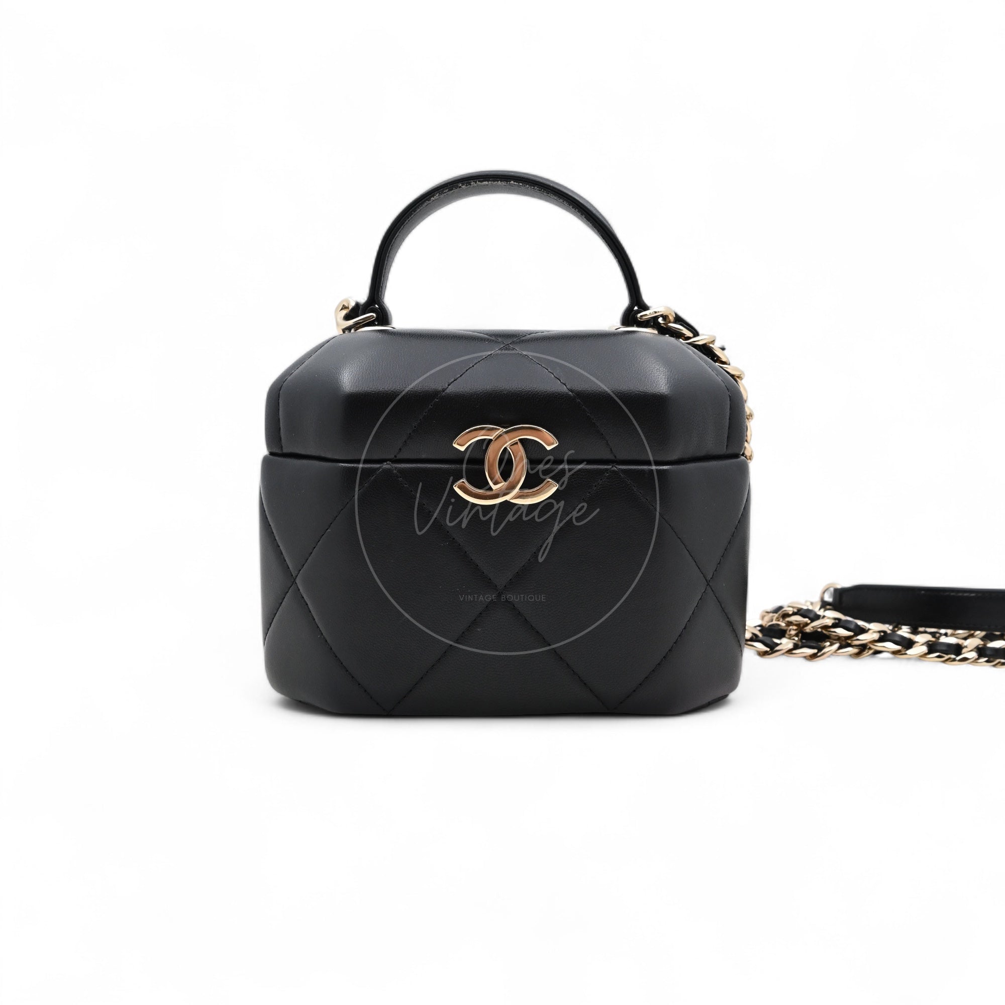 Chanel 2020s CC Vanity Handbag GHW Black