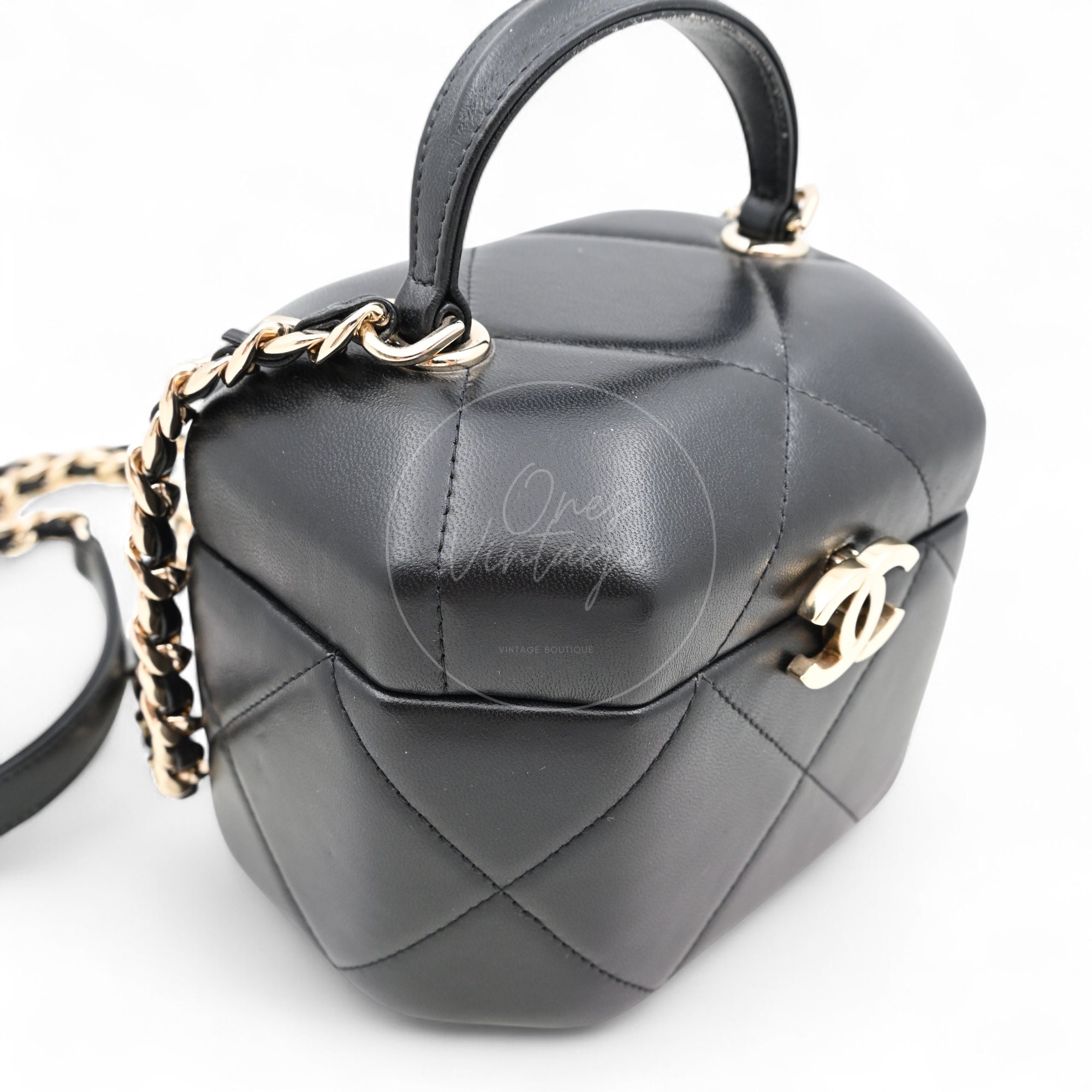 Chanel 2020s CC Vanity Handbag GHW Black