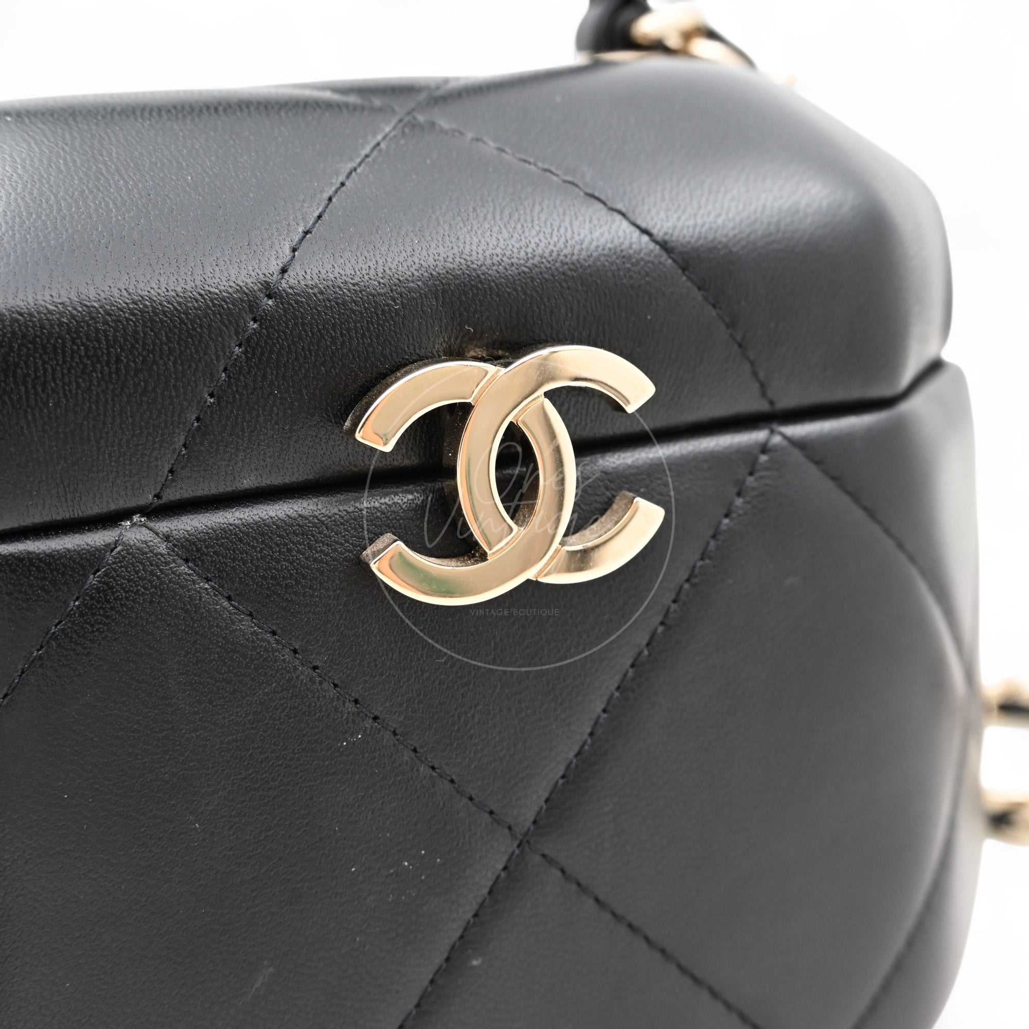 Chanel 2020s CC Vanity Handbag GHW Black