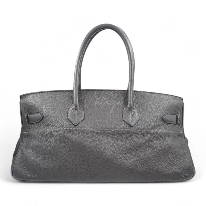 Hermes Shoulder Birkin Bag PHW Gris Graphite Square I