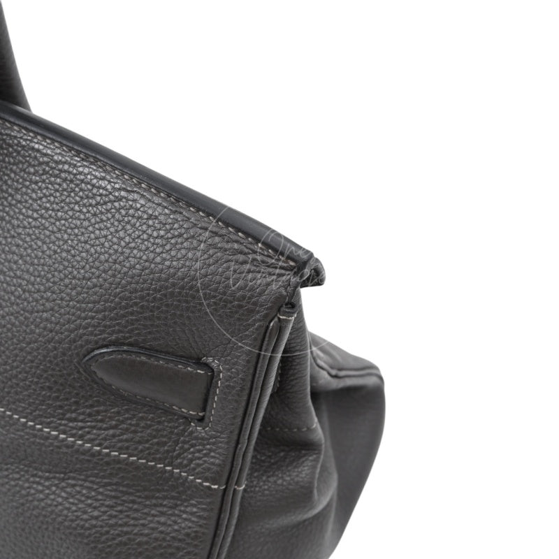 Hermes Shoulder Birkin Bag PHW Gris Graphite Square I