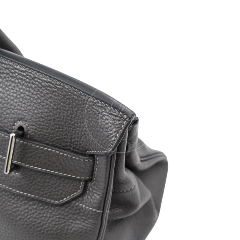 Hermes Shoulder Birkin Bag PHW Gris Graphite Square I