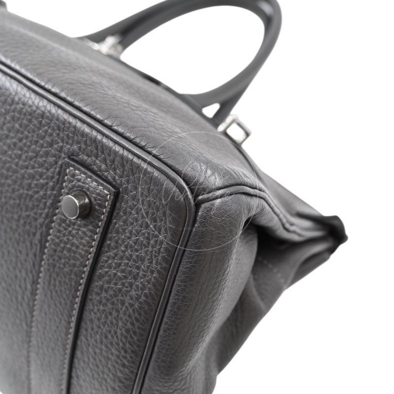 Hermes Shoulder Birkin Bag PHW Gris Graphite Square I
