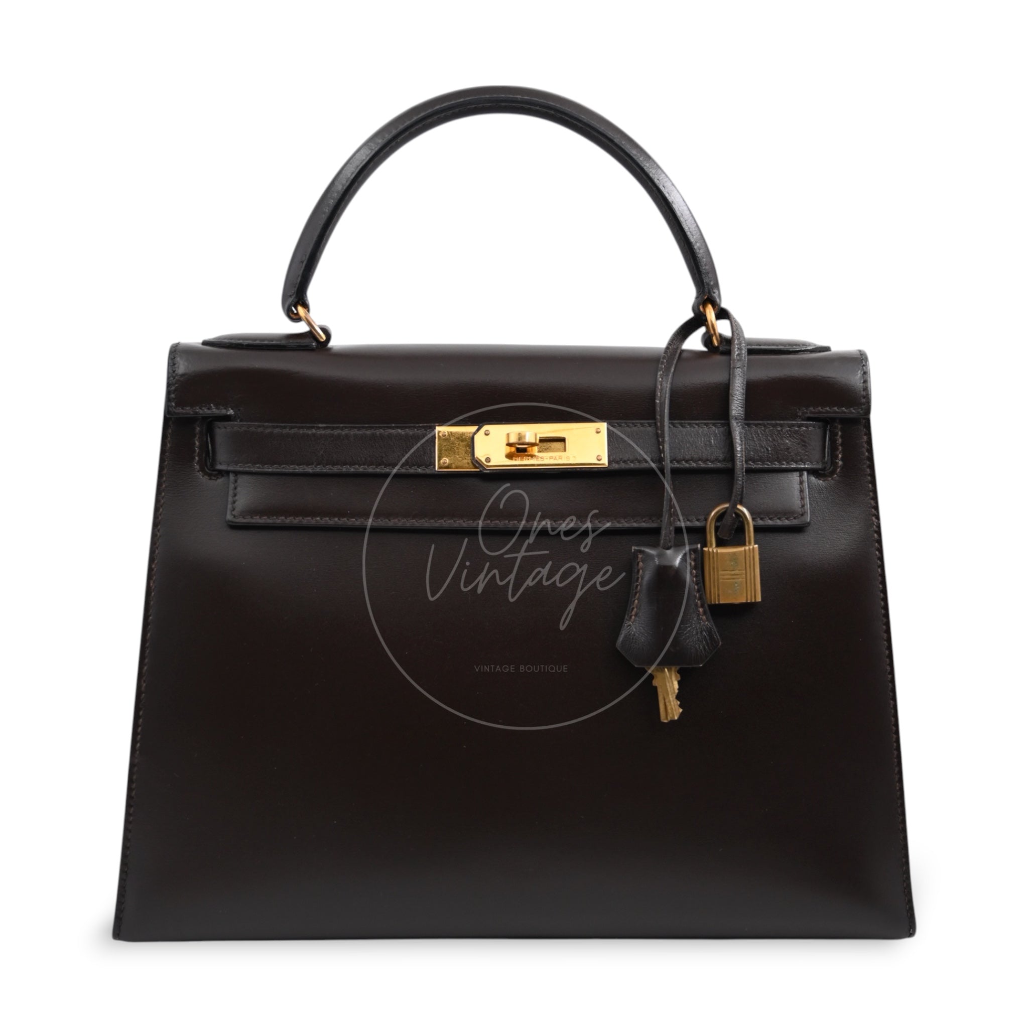Hermes Kelly 28 Box GHW Ebene Square B