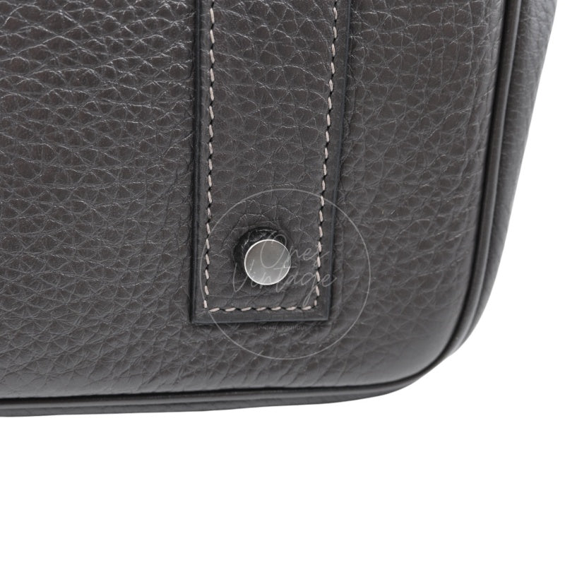 Hermes Shoulder Birkin Bag PHW Gris Graphite Square I