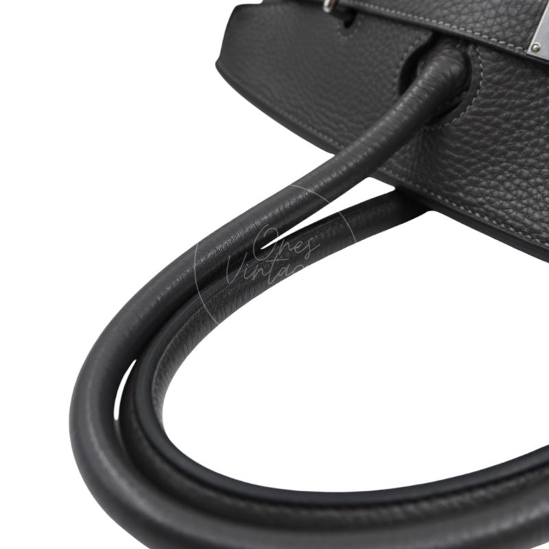 Hermes Shoulder Birkin Bag PHW Gris Graphite Square I