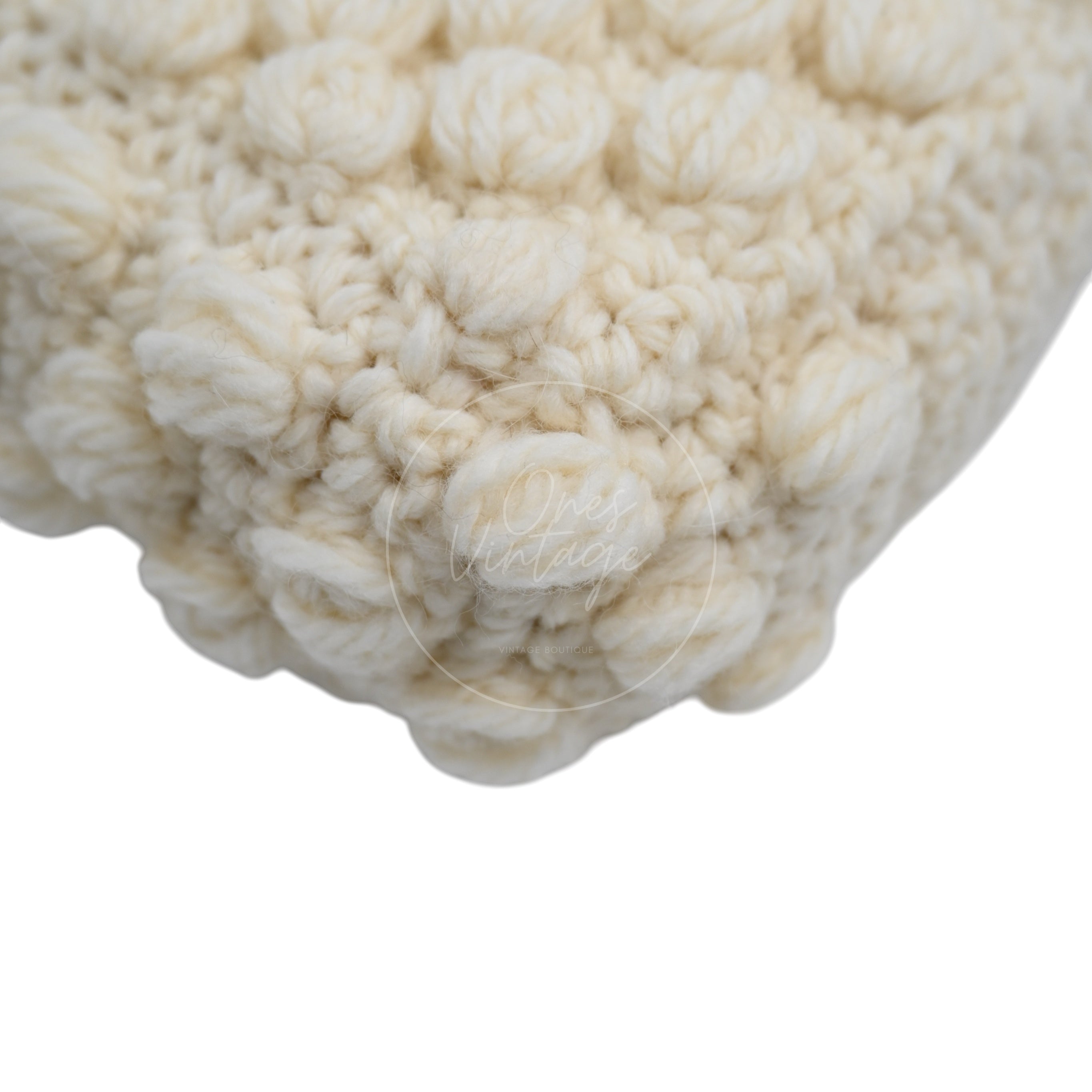 Fendi Mamma Baguette Knit Wool Handbag PHW White
