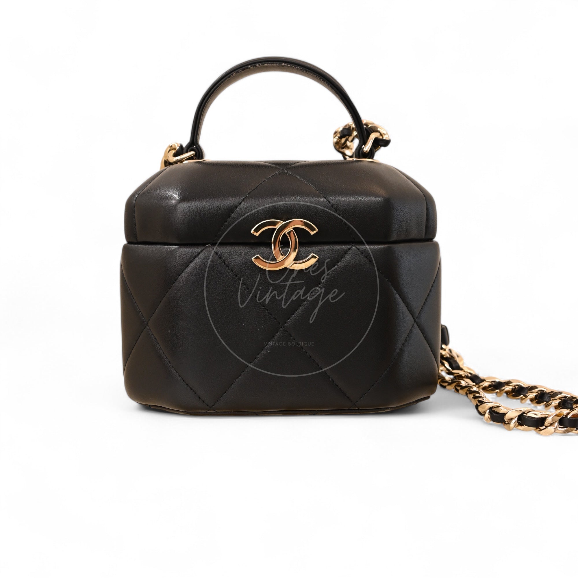 Chanel 2020s CC Vanity Handbag GHW Black