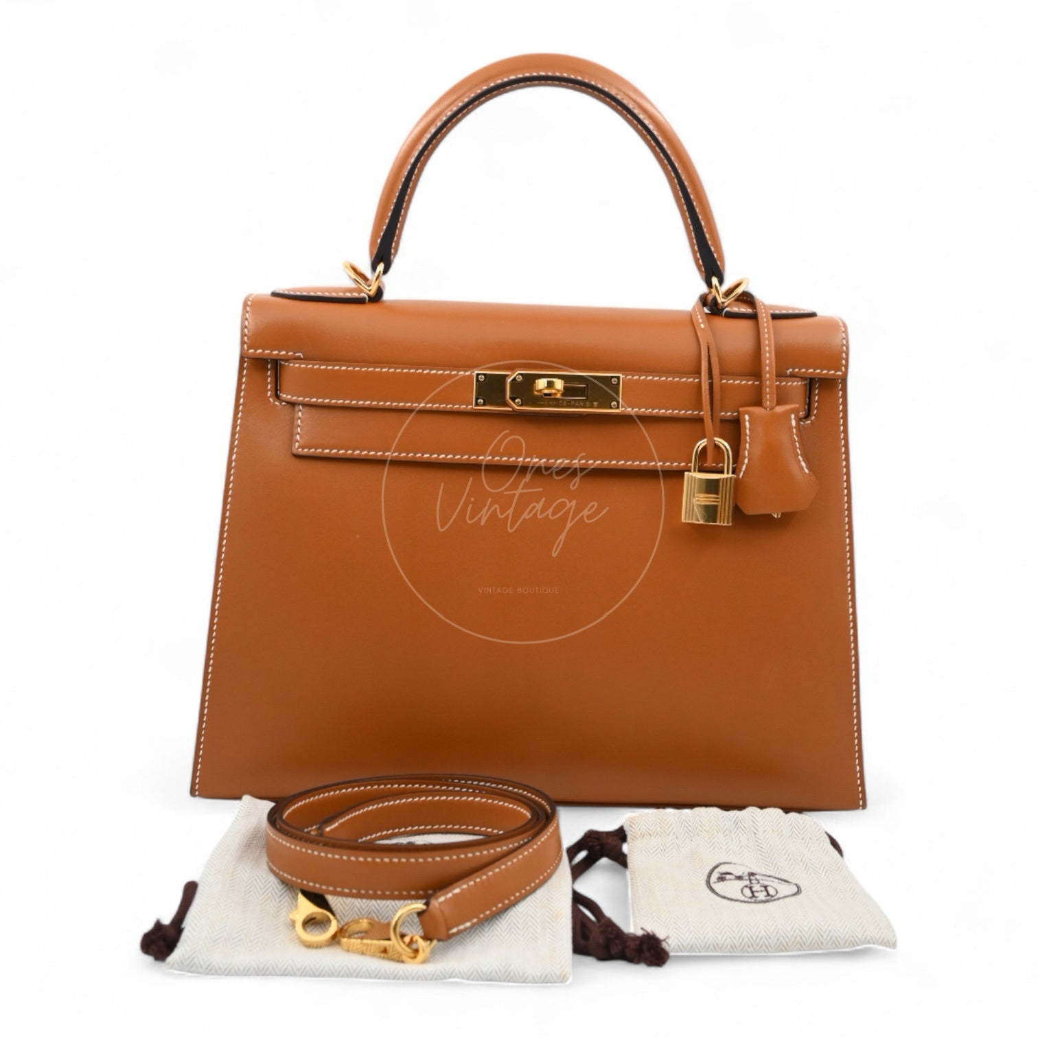 Hermes Kelly 28 Vert Bronze and Brulée Sombrero GHW Natural Sable Stamp A