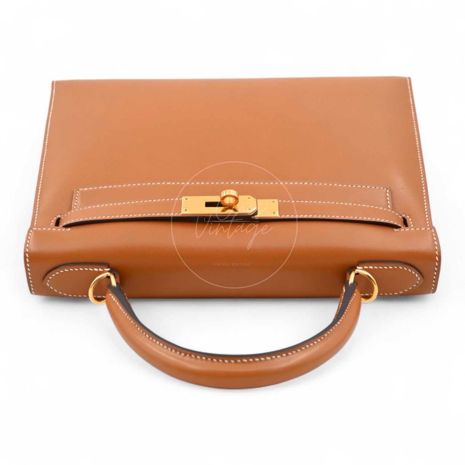Hermes Kelly 28 Vert Bronze and Brulée Sombrero GHW Natural Sable Stamp A