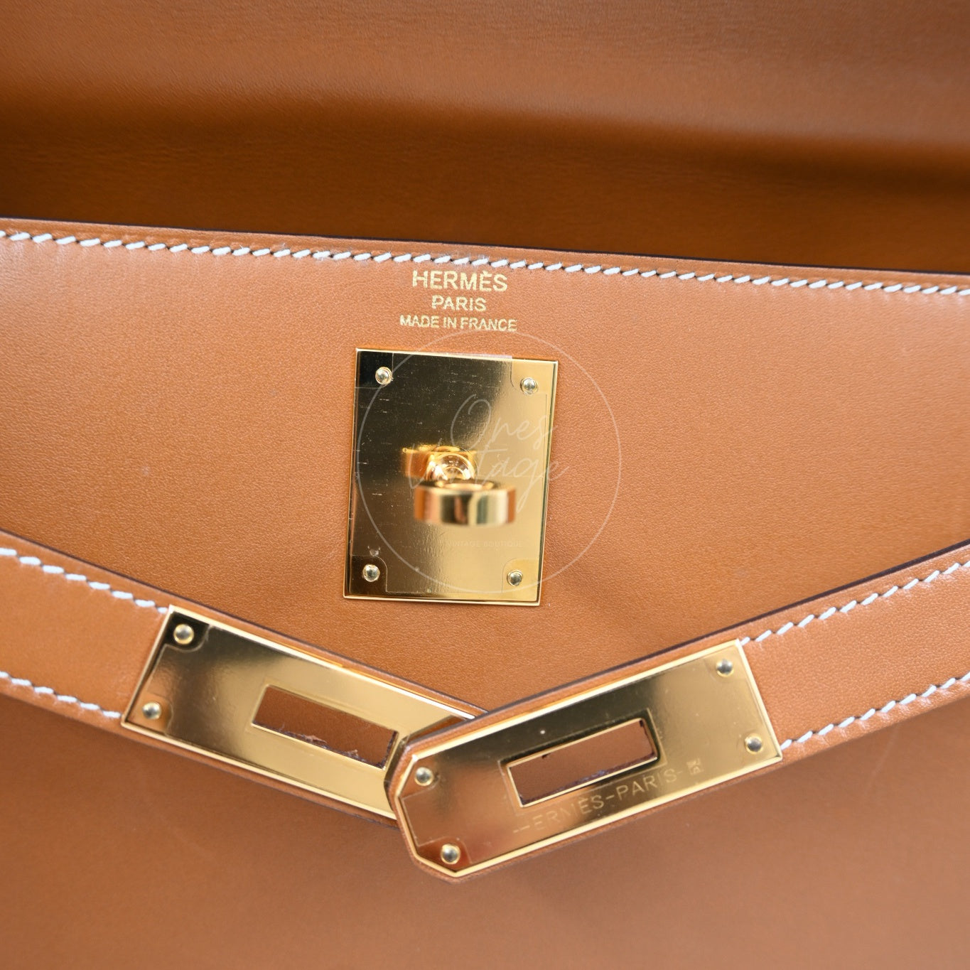 Hermes Kelly 28 Vert Bronze and Brulée Sombrero GHW Natural Sable Stamp A