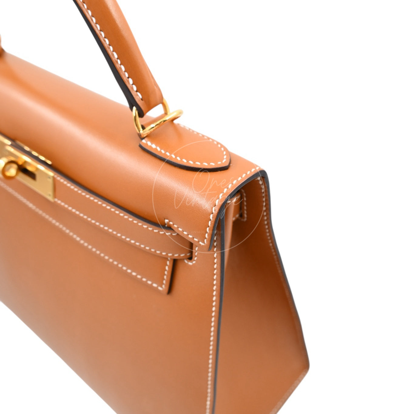 Hermes Kelly 28 Vert Bronze and Brulée Sombrero GHW Natural Sable Stamp A