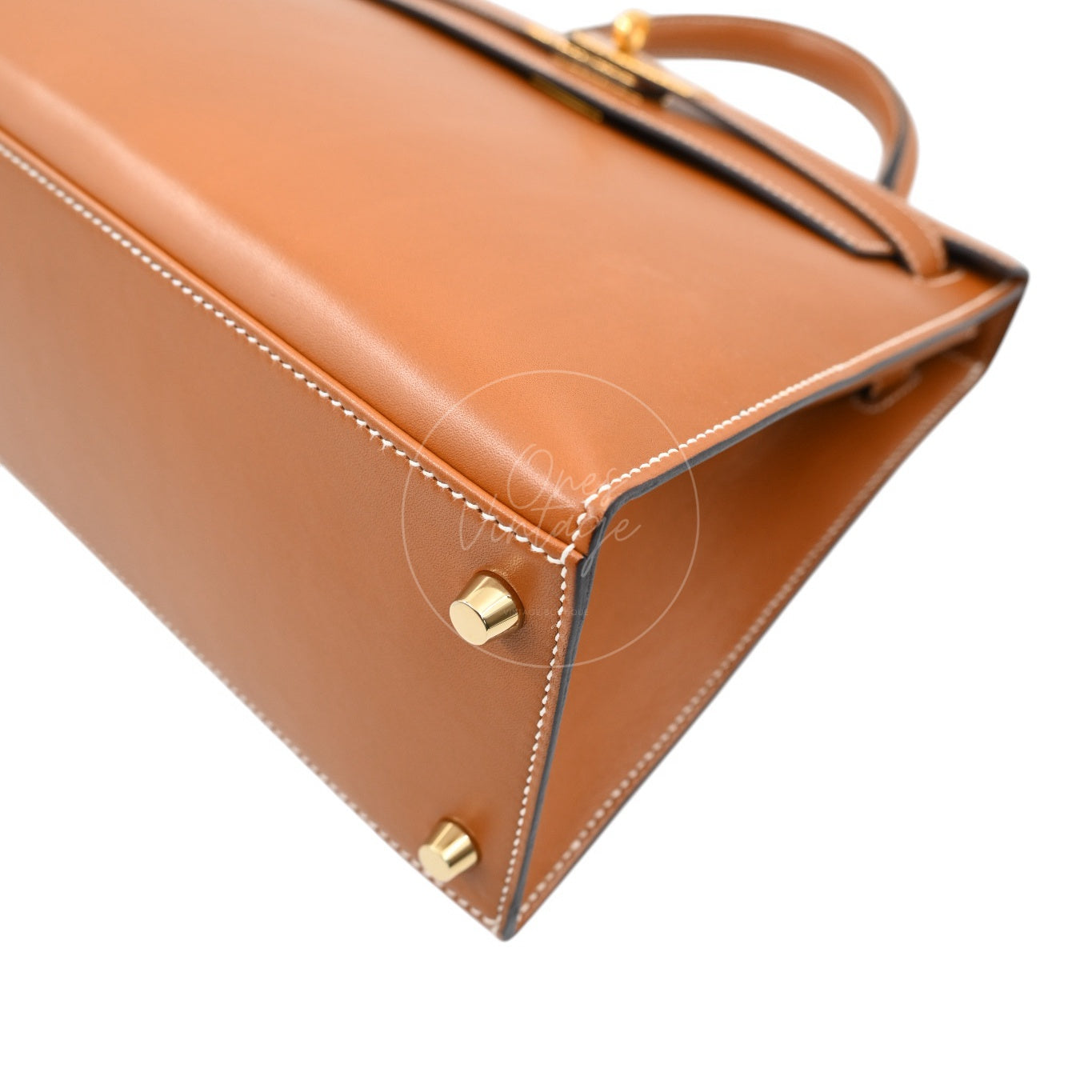 Hermes Kelly 28 Vert Bronze and Brulée Sombrero GHW Natural Sable Stamp A