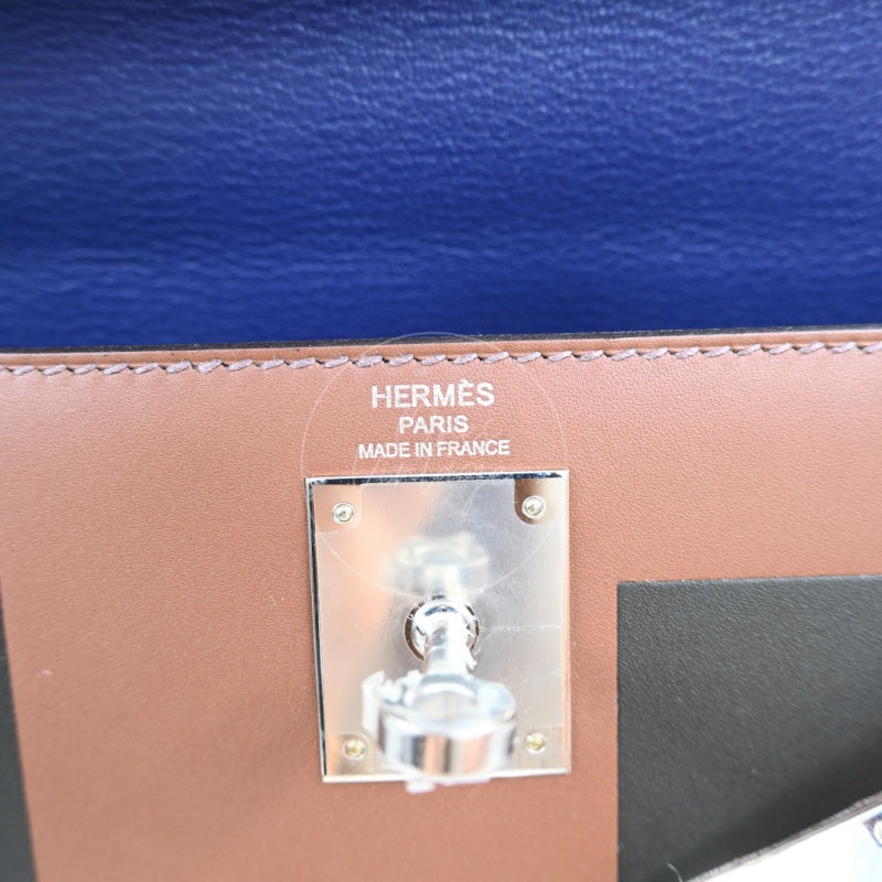 Hermes Kelly 28 PHW Vert Bronze and Brulée Sombrero Stamp D