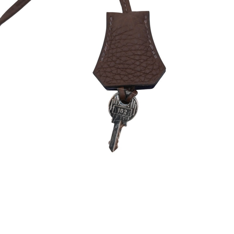 Hermes Kelly 28 PHW Vert Bronze and Brulée Sombrero Stamp D