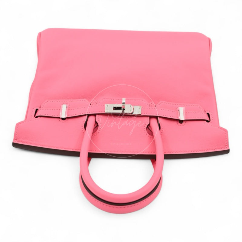 Hermes Birkin 25 PHW Rose Azalee Stamp A