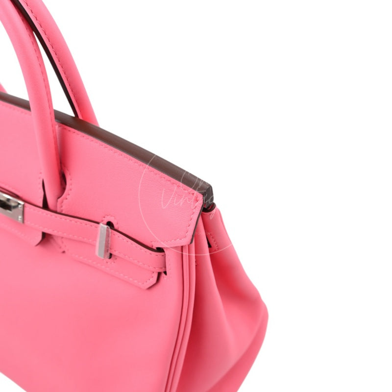 Hermes Birkin 25 PHW Rose Azalee Stamp A