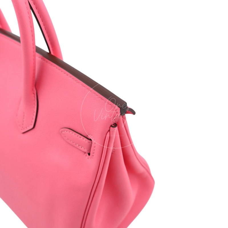 Hermes Birkin 25 PHW Rose Azalee Stamp A