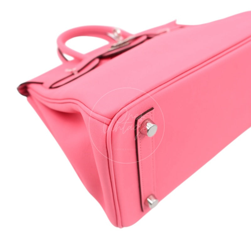 Hermes Birkin 25 PHW Rose Azalee Stamp A