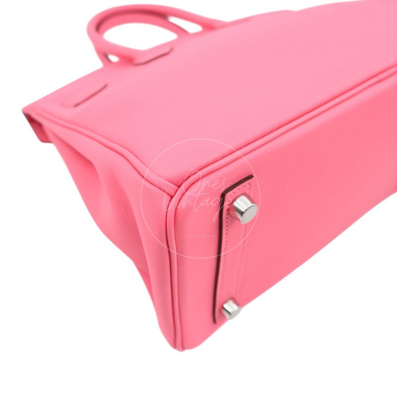 Hermes Birkin 25 PHW Rose Azalee Stamp A
