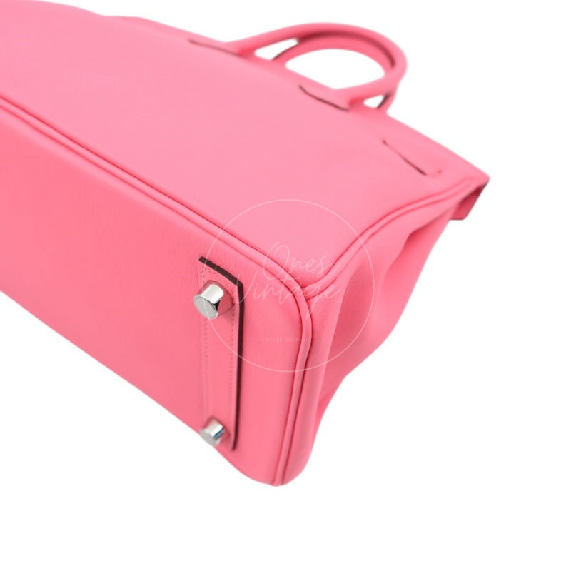 Hermes Birkin 25 PHW Rose Azalee Stamp A