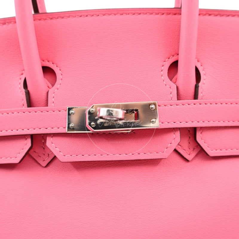 Hermes Birkin 25 PHW Rose Azalee Stamp A