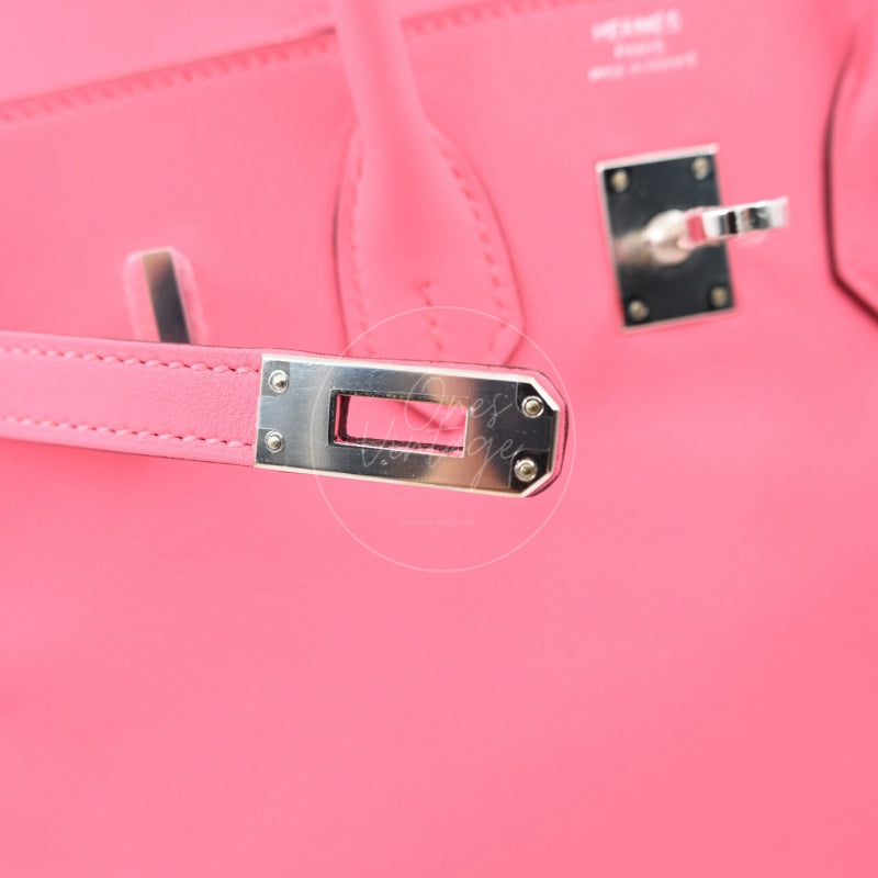 Hermes Birkin 25 PHW Rose Azalee Stamp A