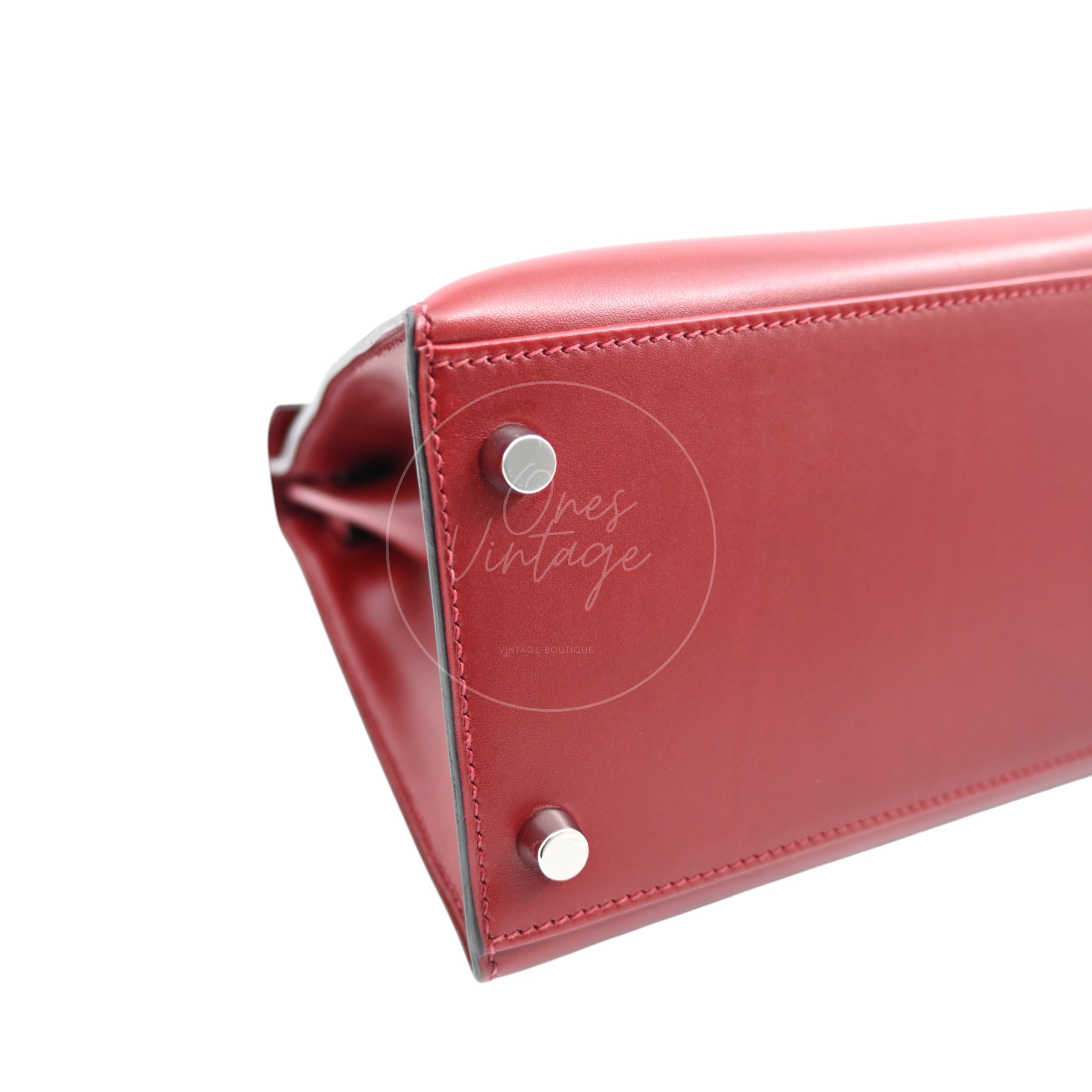 Hermes Kelly 28 PHW Rouge H Square J